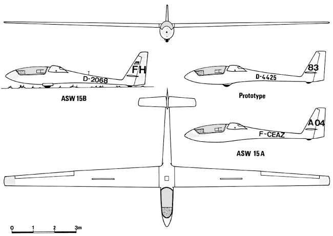 Asw 15 rc deals glider